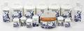 080435 CZECHOSLOVAKIAN PORCELAIN CANISTER SET 15 PCS