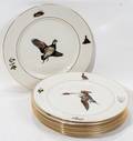 081470 DELANO STUDIOS HAND COLORED PORCELAIN PLATES