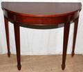 071588 HEPPLEWHITE STYLE MAHOGANY DEMI LUNE CONSOLE C