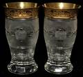 111025 MOSER SPLENDID GOLD GLASS TUMBLERS SEVEN