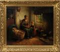 102060 CORNELIS BOUTER OILCANVAS 25 X 30 MOTHER 