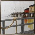 102055 MCCAINE OIL ON CANVAS CALIFORNIA HARBORDOCKS