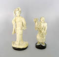 Two carved Japanese carved figures