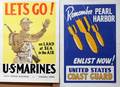 090029 WWII US COAST GUARD  MARINES POSTERS TWO