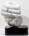 082042 LEONARD FINK ABSTRACT MARBLE SCULPTURE 1989