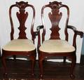 081021 QUEEN ANNE STYLE MAHOGANY DINING CHAIRS