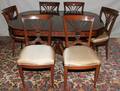 080009 MAHOGANY DINING TABLE  CHAIRS 12 W 48