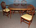 080008 MAHOGANY DINING TABLE  CHAIRS 4 H 29