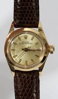 071036 ROLEX 18KT YELLOW GOLD OYSTER PERPETUAL LADYS