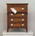 Pennsylvania miniature walnut chest of drawers