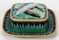 011104 WEDGWOOD MAJOLICA SARDINE BOX 19TH C