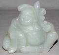 011097 CHINESE JADE SEATED BUDAI H 4 L 4 12