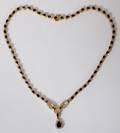 011088 16CT NATURAL SAPPHIRE  2CT DIAMOND NECKLACE