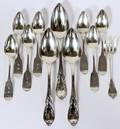 121112 AMERICAN COIN SILVER SPOONS  A CONDIMENT FORK