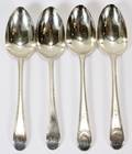 121109 GEORGE III STERLING TABLE SPOONS FOUR