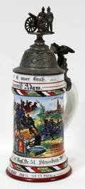 121088 GERMAN PORCELAIN REGIMENTAL STEIN