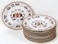 121086 LOWESTOFT PORCELAIN PLATES ELEVEN