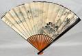 031160 CHINESE HANDPAINTED PAPER FAN H 12