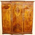 Late 19th C Mahogany Inlaid Armorie