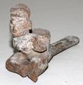 021137 PRECOLUMBIAN FIGURAL PIPE L 3 34