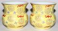 021103 CHINESE PORCELAIN VASES PAIR H 3 38