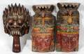 021127 SOUTHEAST ASIAN POLYCHROME WOOD MASKS THREE