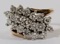 011143 14 KT YELLOW GOLD  DIAMOND RING SIZE 6 12