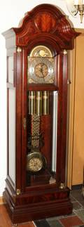 011137 HOWARD MILLER MAHOGANY GRANDFATHER CLOCK