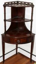 011127 REGENCY STYLE MAHOGANY CORNER TAGRE