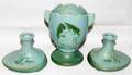 031181 ROSEVILLE SILHOUETTE VASE  CANDLESTICKS
