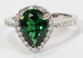 021163 258CT NATURAL TSAVORITE  100CT DIAMOND RING
