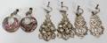 011178 MEXICAN SILVER EARRINGS THREE PAIRS