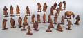 Large group of carved mahogany figures