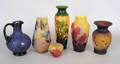 Six pcs of contemporary art glass