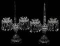 WATERFORD CRYSTAL TWO LIGHT CANDELABRAS