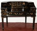 BLACK LACQUER CARLETON STYLE DESK H 42 W 50