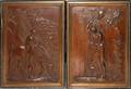 BRONZE PLAQUES PAIR MYTHOLOGICAL SCENES