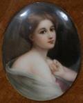 012123 GERMAN HANDPAINTED PORCELAIN PORTRAIT MINIATUR
