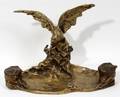 011167 A MARIONNET EMPIRE STYLE GILT BRONZE INKWELL