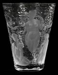 010067 LALIQUE ONDINES CRYSTAL VASE H 9 DIA 7