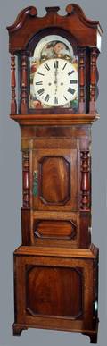 010064 VINTAGE GRANDFATHER CLOCK H 90 L 23 D 9