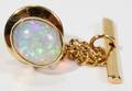 031219 14KT YELLOW GOLD  OPAL TIE TACK