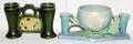 031207 ROSEVILLE POTTERY DOUBLE BUD VASES TWO H 5