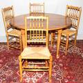 022128 STICKLEY CHERRY OVAL DINING TABLE  CHAIRS 8