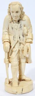 020112 CHINESE EUROPEAN STYLE CARVED IVORY FIGURE H 6