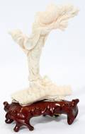 020110 CHINESE CARVED CORAL FIGURE H 4 L 3