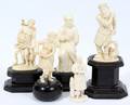 020108 EUROPEAN CARVED IVORY FIGURES FIVE H 34