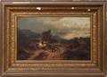 011230 GERMAN SCHOOL OIL ON CANVAS SIGNED 19TH C