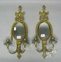 Pair of gilt metal 2arm sconces Provenance The Estate of Anne Brossman Sweigart