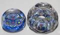 GLASS FACETED PAPERWEIGHTS TWO